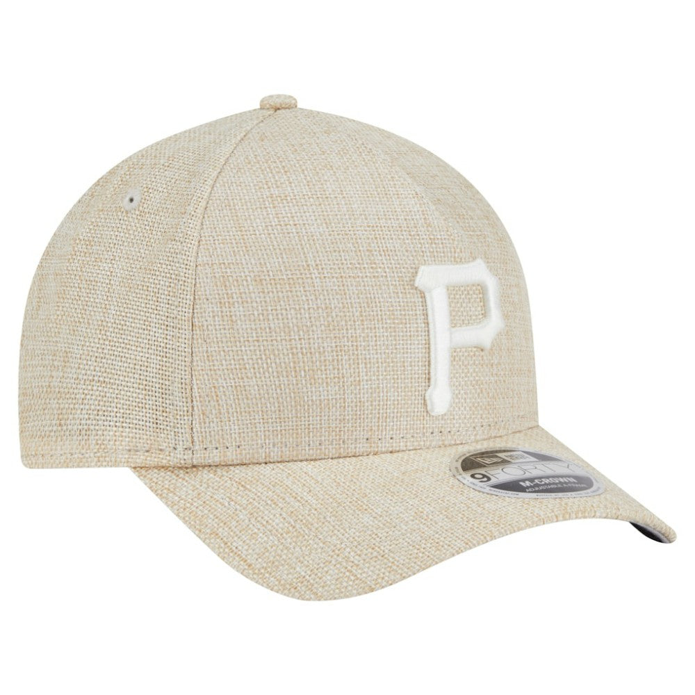 Pittsburgh Pirates Cotton Weave M-Crown A-Frame 9FORTY Adjustable Hat Beige | New Era