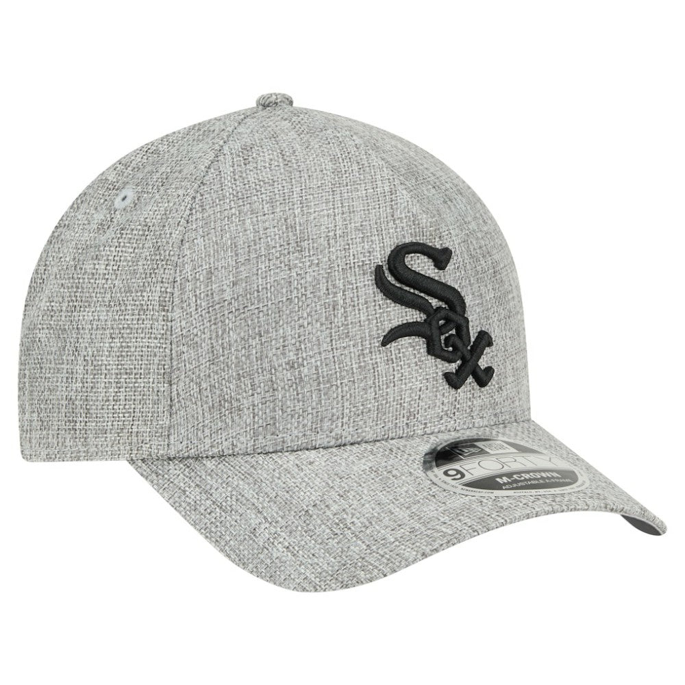 Chicago White Sox Cotton Weave M-Crown A-Frame 9FORTY Adjustable Hat Gray | New Era