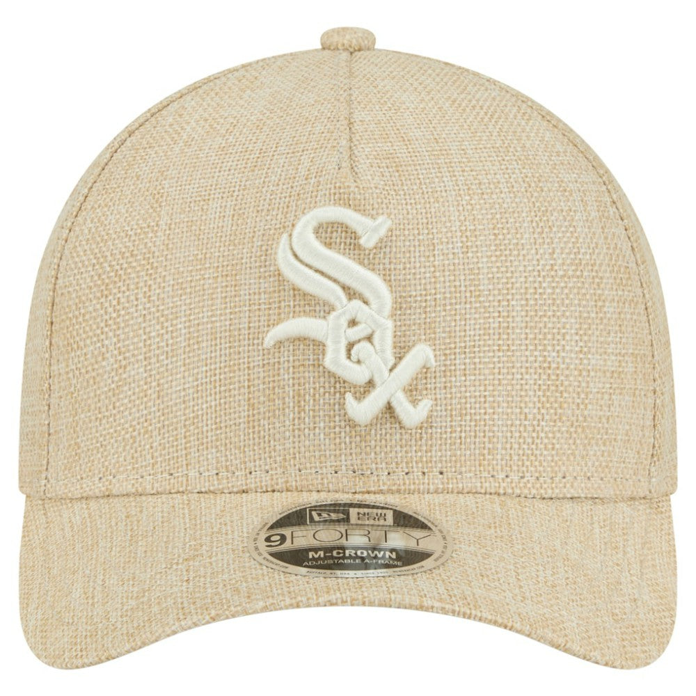 Chicago White Sox Cotton Weave M-Crown A-Frame 9FORTY Adjustable Hat Beige | New Era