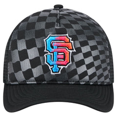San Francisco Giants Gradient 9FORTY A-Frame M-Crown Trucker Adjustable Hat Black | New Era