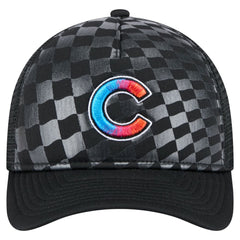 Chicago Cubs Gradient 9FORTY A-Frame M-Crown Trucker Adjustable Hat Black | New Era