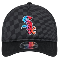 Chicago White Sox Gradient 9FORTY A-Frame M-Crown Trucker Adjustable Hat Black | New Era