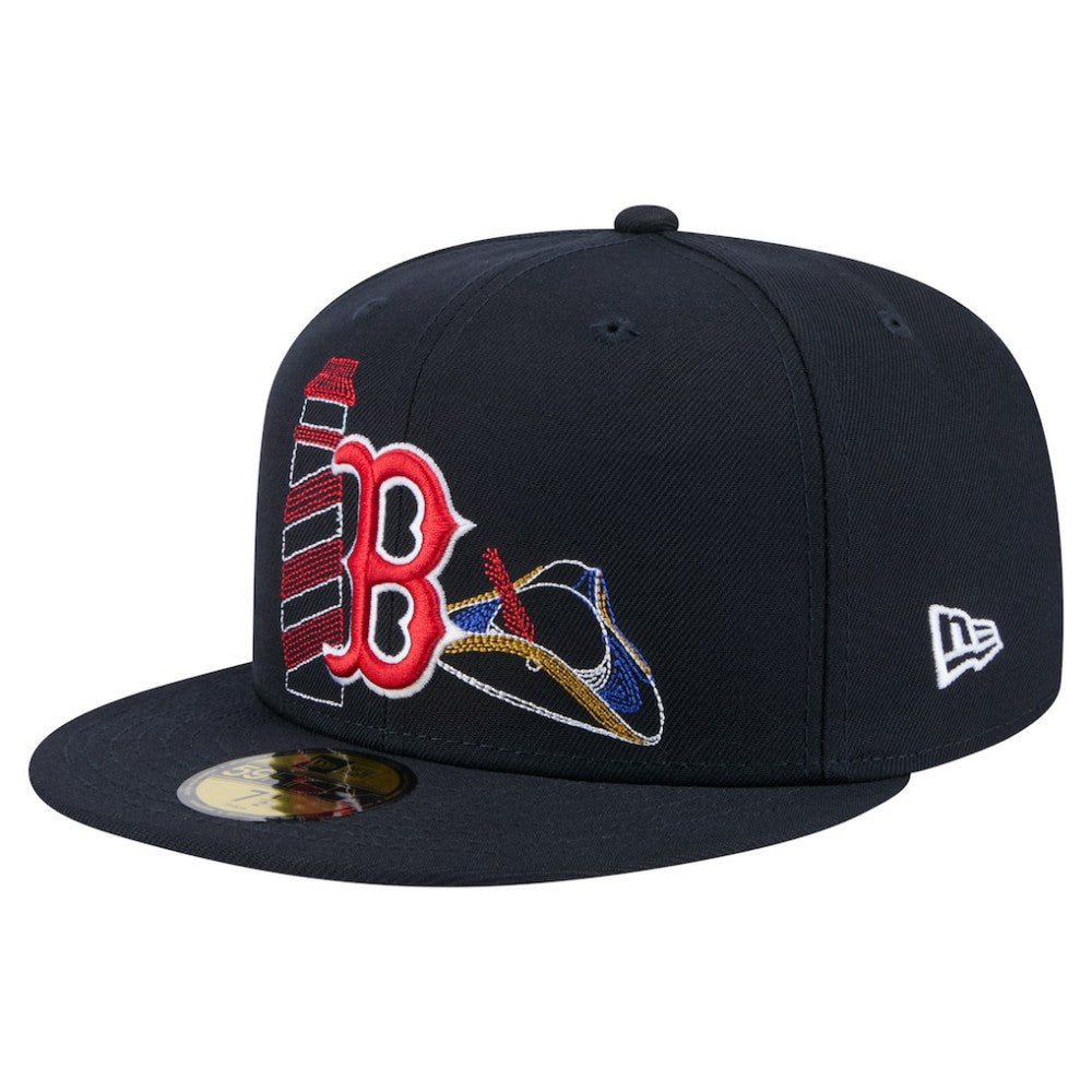 Boston Red Sox State Stitch 59FIFTY Fitted Hat Navy | New Era