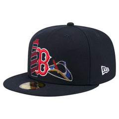 Boston Red Sox State Stitch 59FIFTY Fitted Hat Navy | New Era