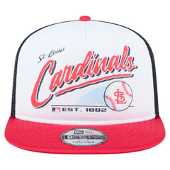 St. Louis Cardinals Retro Script 9FIFTY Snapback Hat White/Red | New Era
