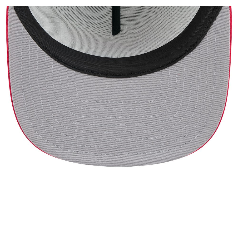 Cleveland Guardians Retro Script Trucker 9FIFTY Snapback Hat White/Red | New Era