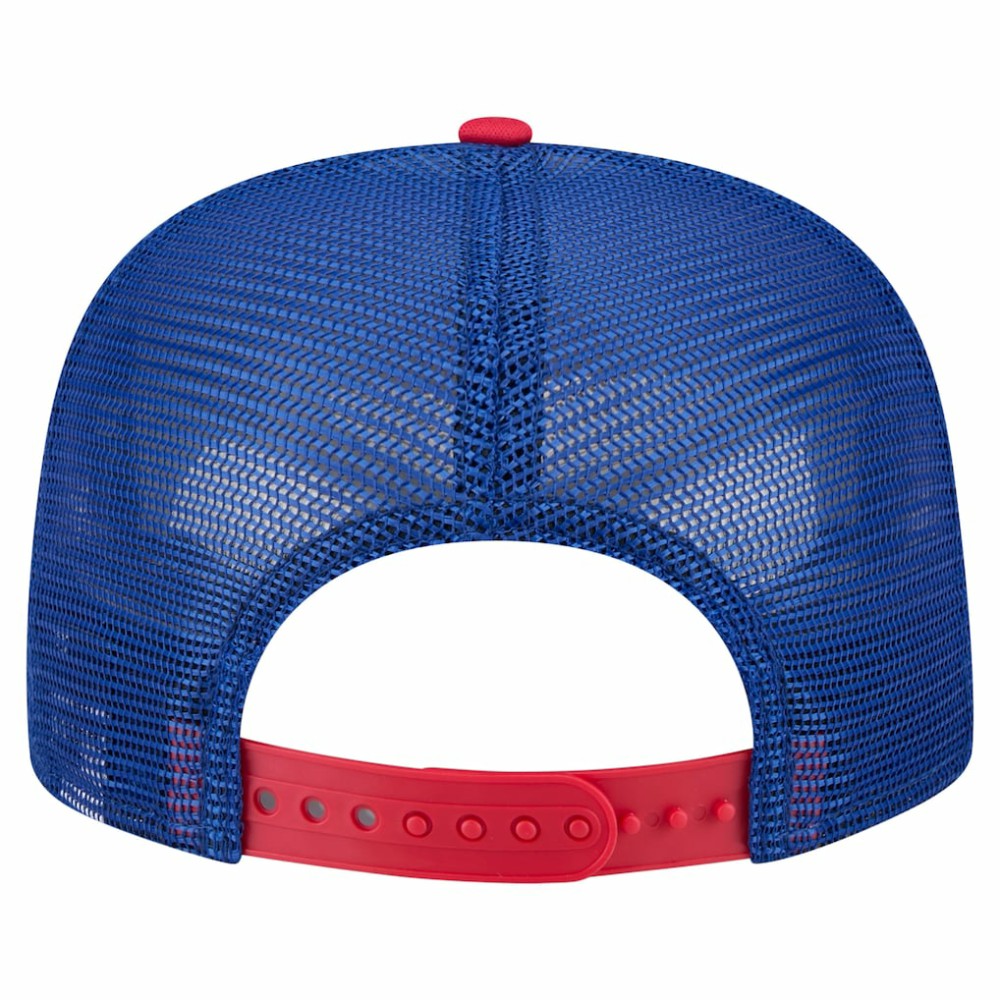 Chicago Cubs Retro Script Trucker 9FIFTY Snapback Hat White/Red | New Era