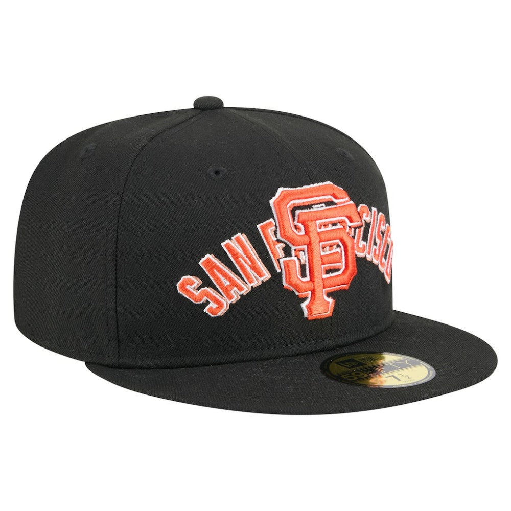 San Francisco Giants Overlap 59FIFTY Fitted Hat Black | New Era