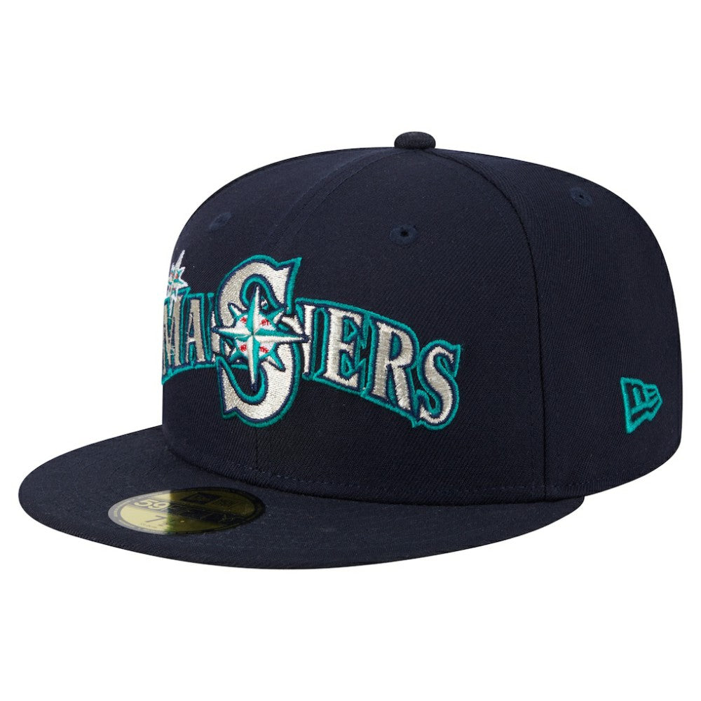 Seattle Mariners Overlap 59FIFTY Fitted Hat Navy | New Era