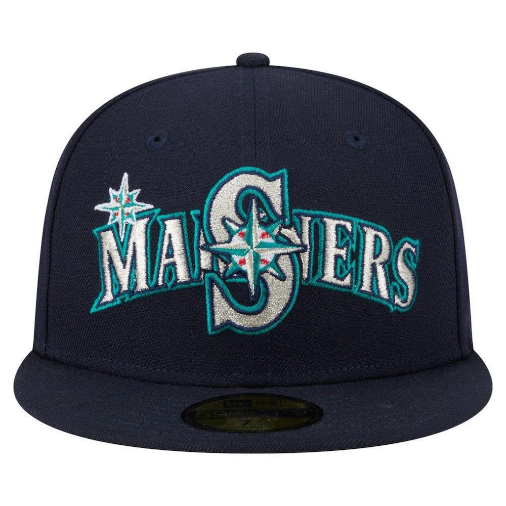 Seattle Mariners Overlap 59FIFTY Fitted Hat Navy | New Era