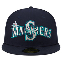 Seattle Mariners Overlap 59FIFTY Fitted Hat Navy | New Era