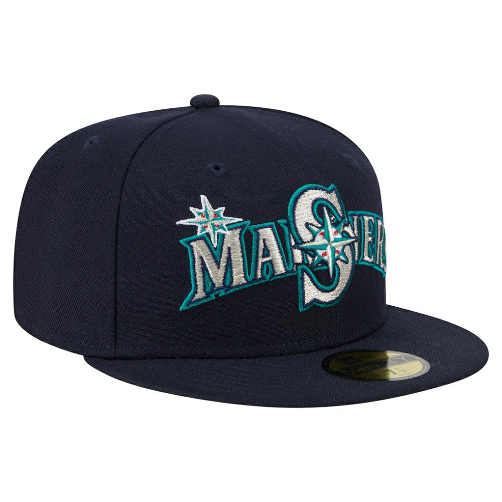 Seattle Mariners Overlap 59FIFTY Fitted Hat Navy | New Era