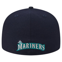 Seattle Mariners Overlap 59FIFTY Fitted Hat Navy | New Era