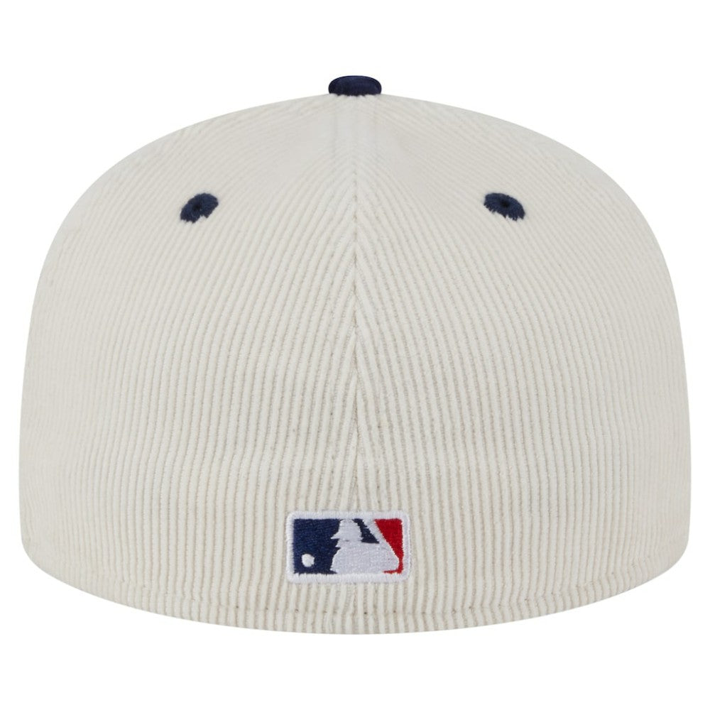 Tampa Bay Rays Two-Tone Corduroy 59FIFTY Fitted Hat Cream/Navy | New Era