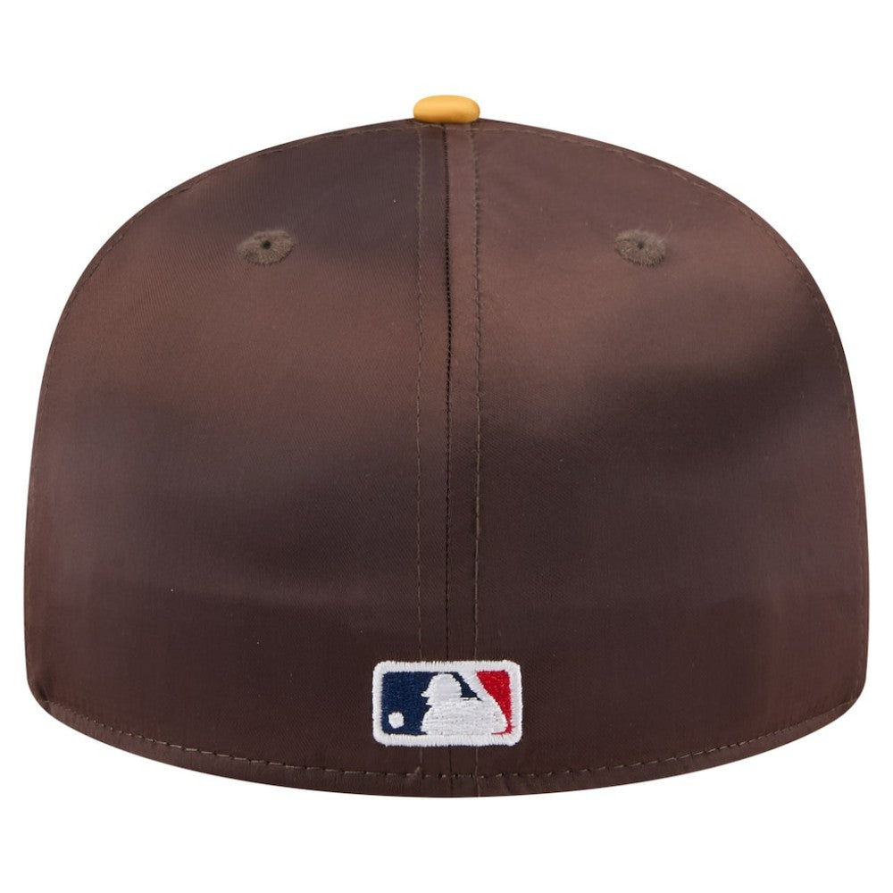 San Diego Padres Satin 59FIFTY Fitted Hat Brown/Gold | New Era