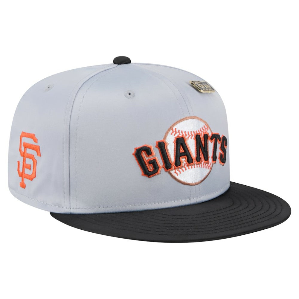 San Francisco Giants Satin 59FIFTY Fitted Hat Gray/Black | New Era