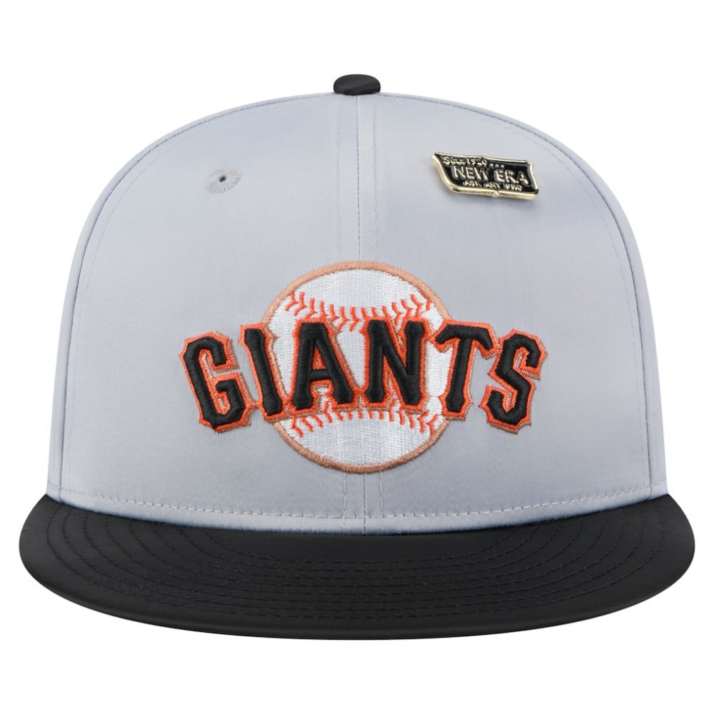 San Francisco Giants Satin 59FIFTY Fitted Hat Gray/Black | New Era