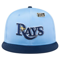 Tampa Bay Rays Satin 59FIFTY Fitted Hat Light Blue/Navy | New Era