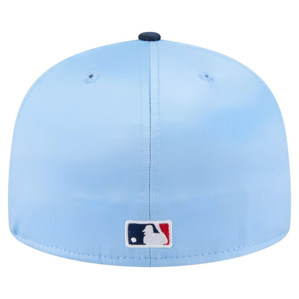 Tampa Bay Rays Satin 59FIFTY Fitted Hat Light Blue/Navy | New Era