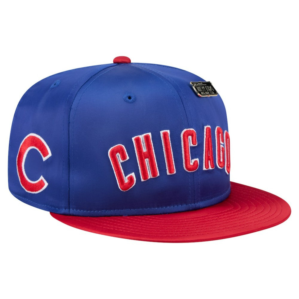 Chicago Cubs Satin 59FIFTY Fitted Hat Royal/Red | New Era