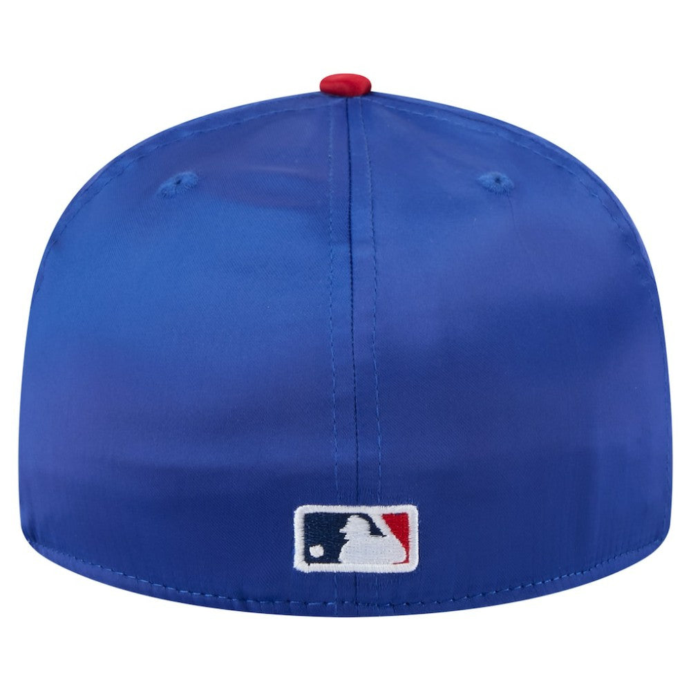 Chicago Cubs Satin 59FIFTY Fitted Hat Royal/Red | New Era