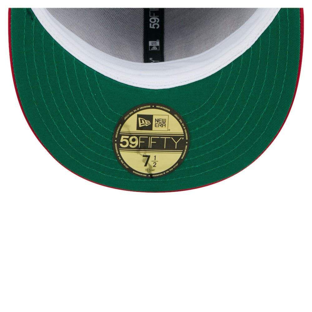 Chicago Cubs Satin 59FIFTY Fitted Hat Royal/Red | New Era
