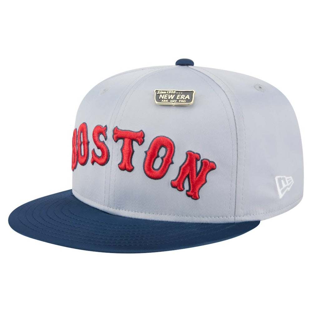 Boston Red Sox Satin 59FIFTY Fitted Hat Gray/Navy | New Era