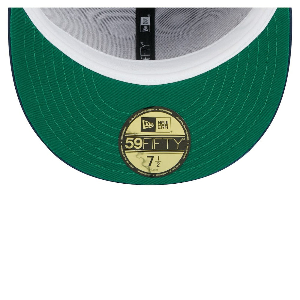 Boston Red Sox Satin 59FIFTY Fitted Hat Gray/Navy | New Era