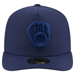 Milwaukee Brewers Color Pack A-Frame 59FIFTY Fitted Hat Navy | New Era