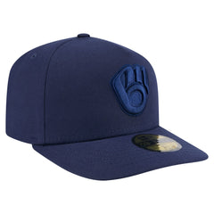 Milwaukee Brewers Color Pack A-Frame 59FIFTY Fitted Hat Navy | New Era