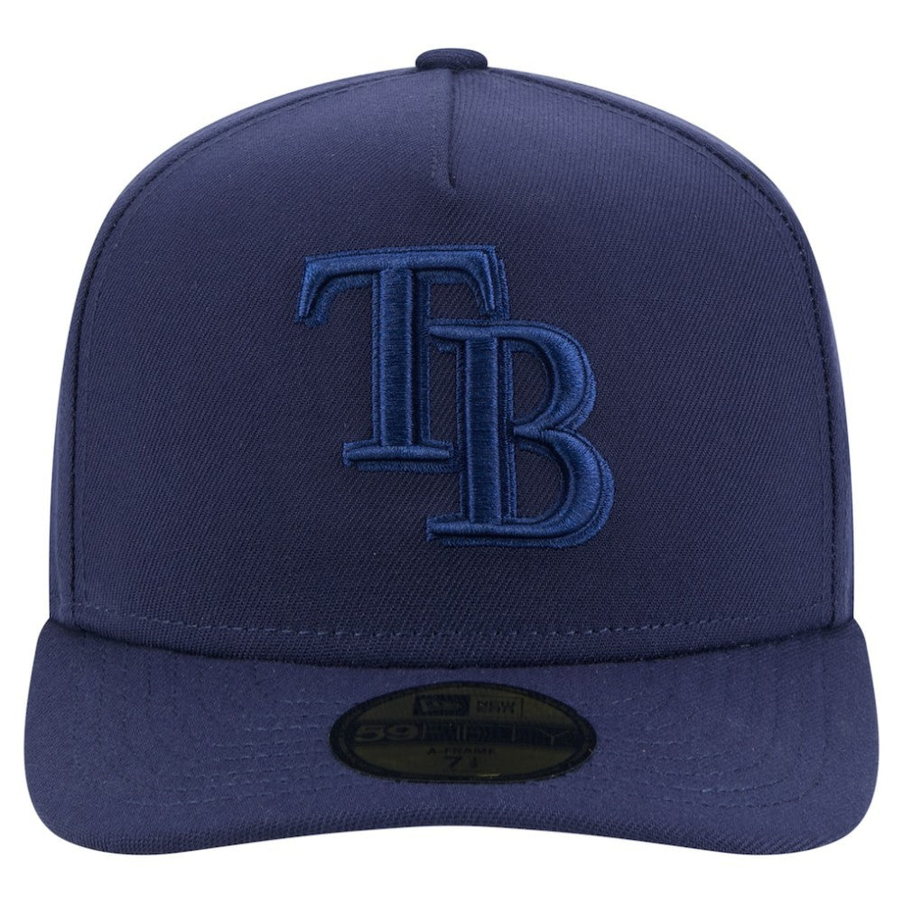 Tampa Bay Rays Color Pack A-Frame 59FIFTY Fitted Hat Navy | New Era