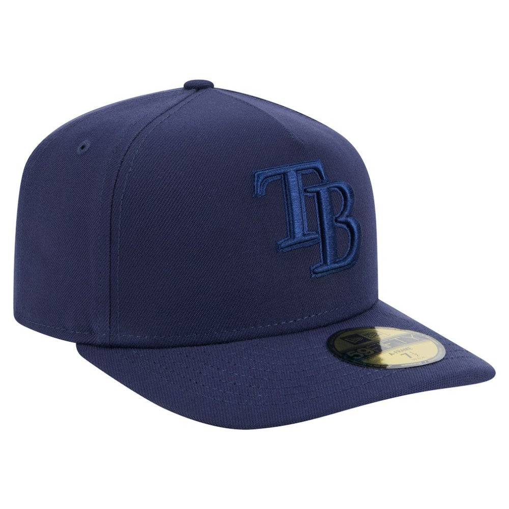 Tampa Bay Rays Color Pack A-Frame 59FIFTY Fitted Hat Navy | New Era
