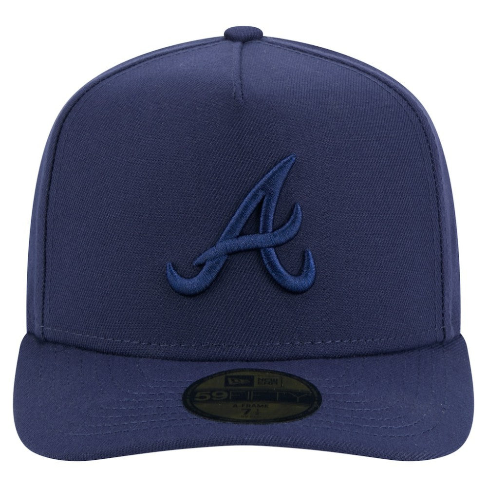 Atlanta Braves Color Pack A-Frame 59FIFTY Fitted Hat Navy | New Era