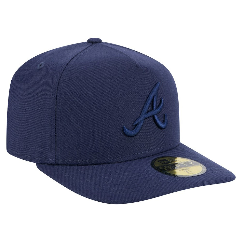 Atlanta Braves Color Pack A-Frame 59FIFTY Fitted Hat Navy | New Era