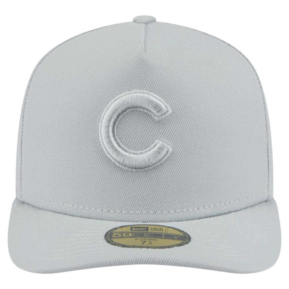 Chicago Cubs Colorpack A-Frame 59FIFTY Fitted Hat Gray | New Era