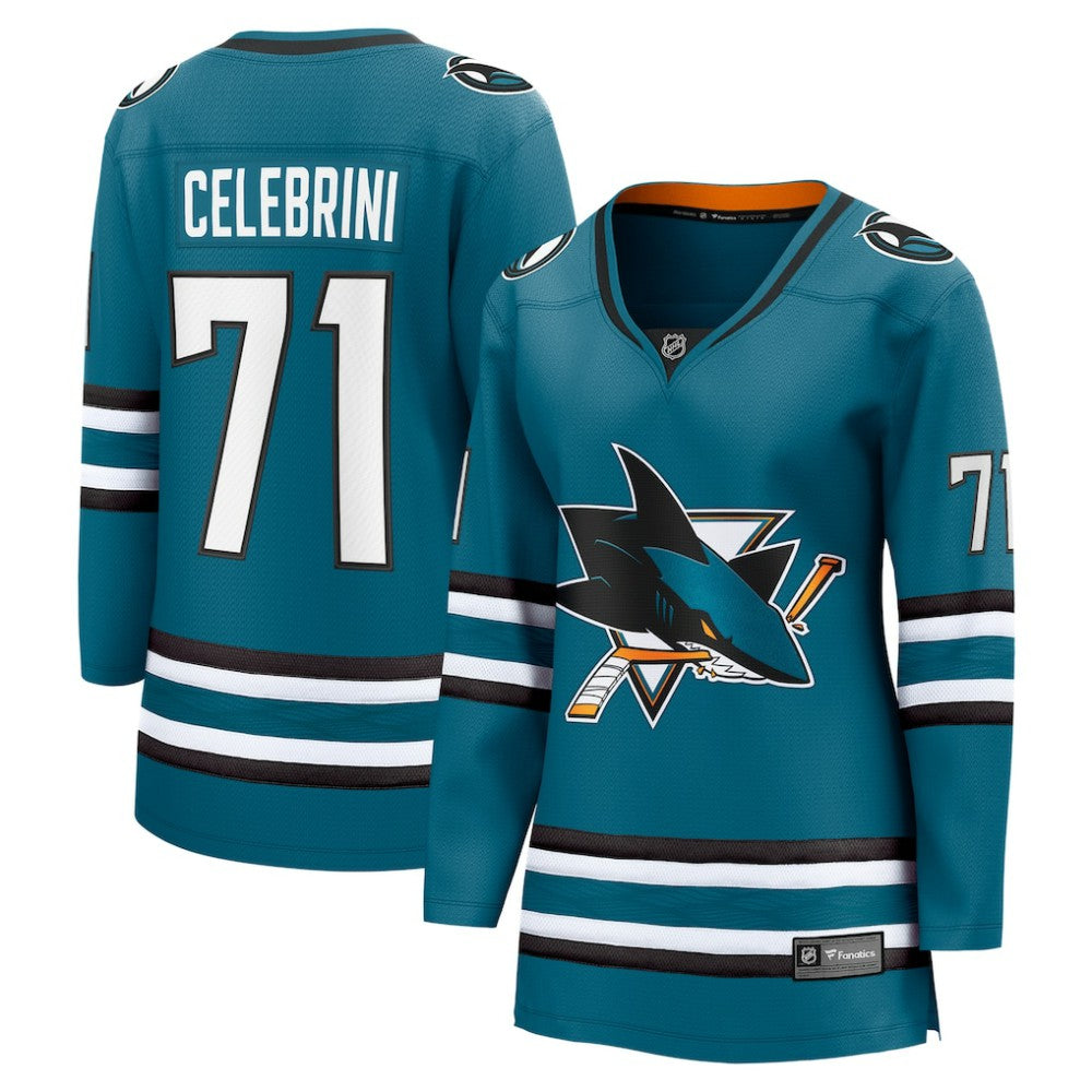 Macklin Celebrini San Jose Sharks Fanatics Women's Home Breakaway Jersey – Teal