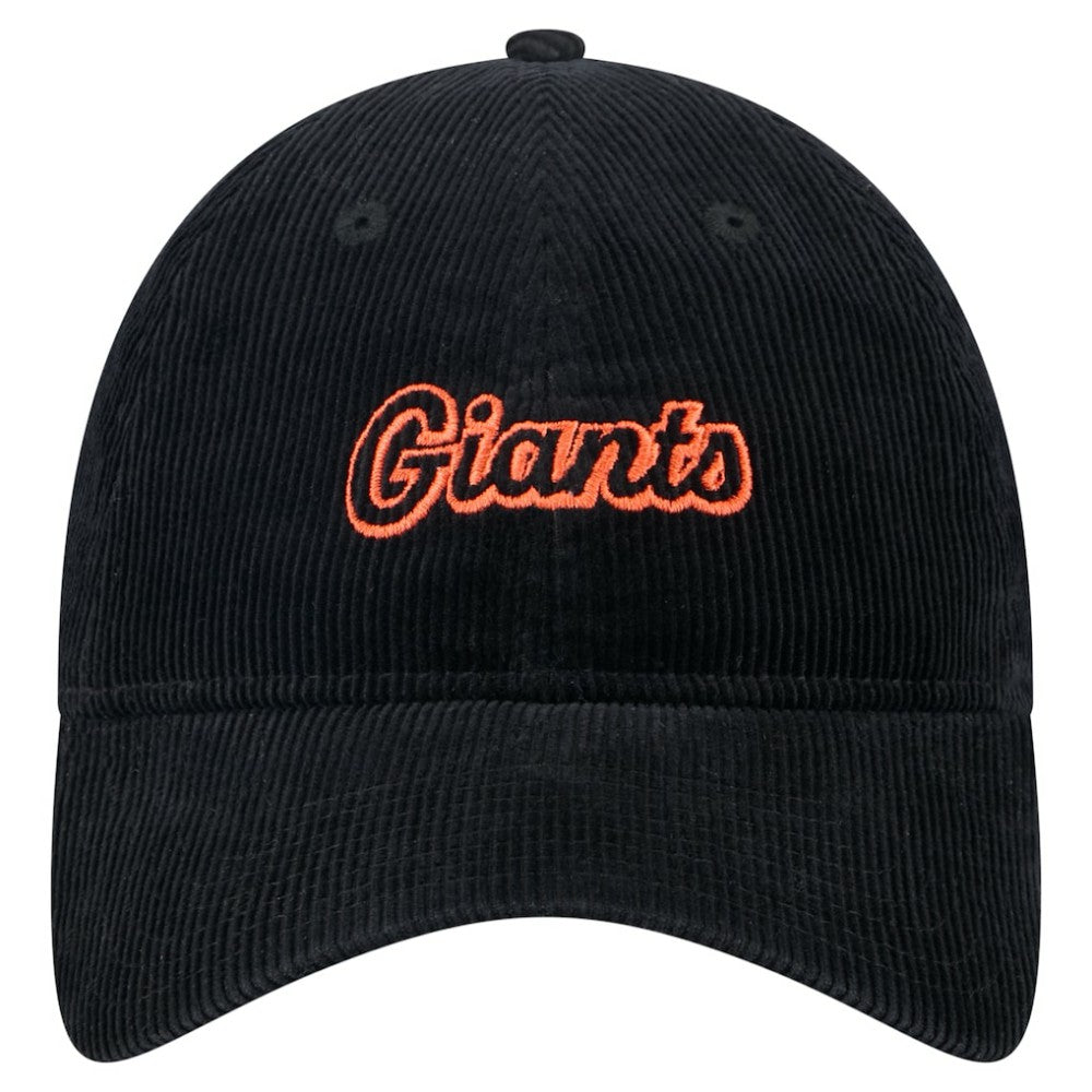 San Francisco Giants Women's Corduroy 9TWENTY Adjustable Hat Black | New Era