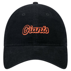 San Francisco Giants Women's Corduroy 9TWENTY Adjustable Hat Black | New Era