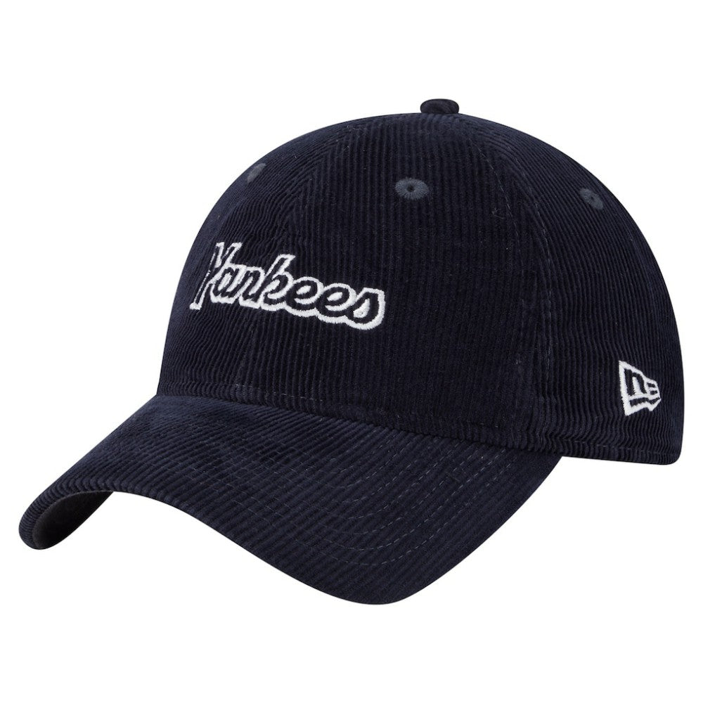 New York Yankees Women's Corduroy 9TWENTY Adjustable Hat Navy | New Era