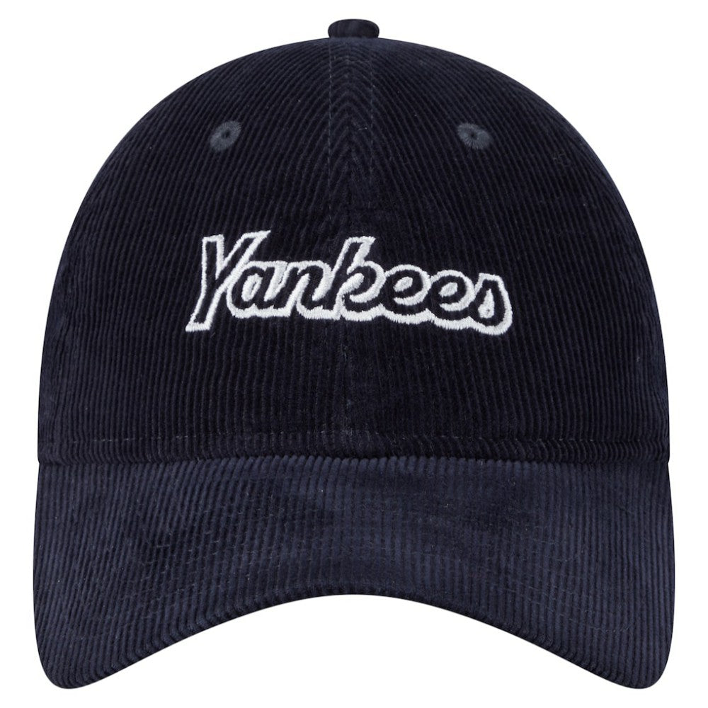 New York Yankees Women's Corduroy 9TWENTY Adjustable Hat Navy | New Era