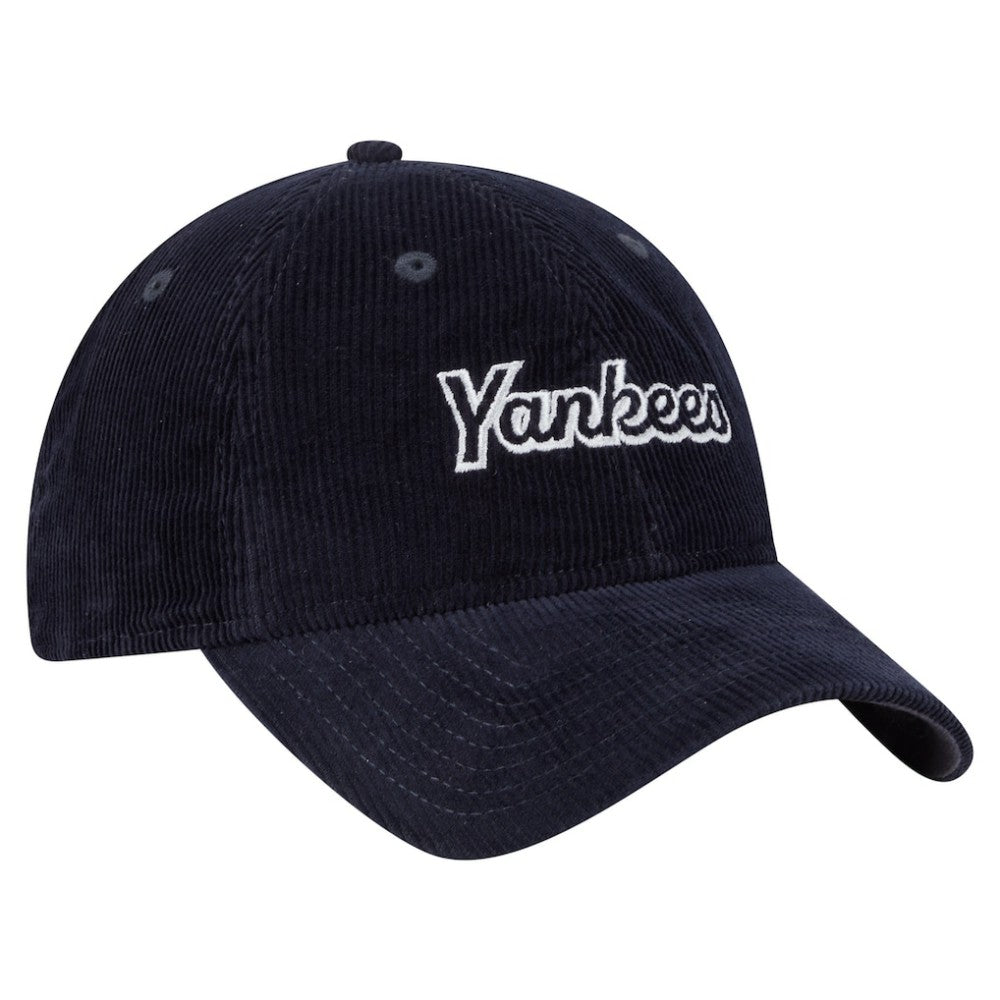 New York Yankees Women's Corduroy 9TWENTY Adjustable Hat Navy | New Era