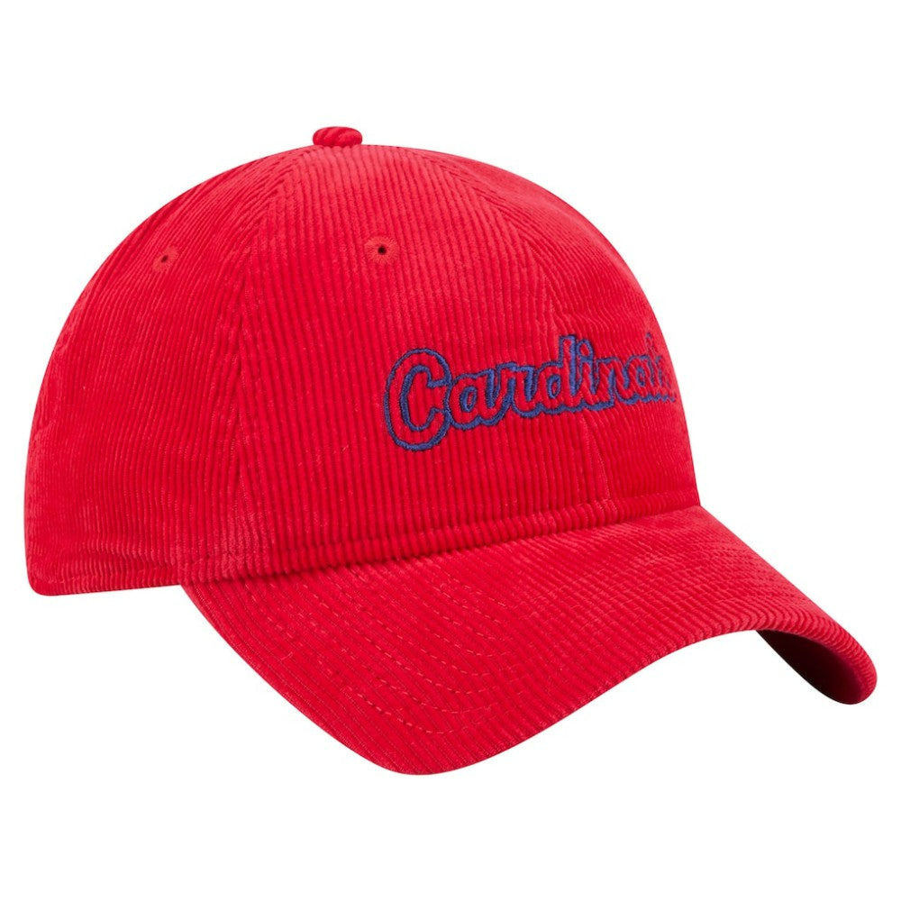 St. Louis Cardinals Women's Corduroy 9TWENTY Adjustable Hat Red | New Era