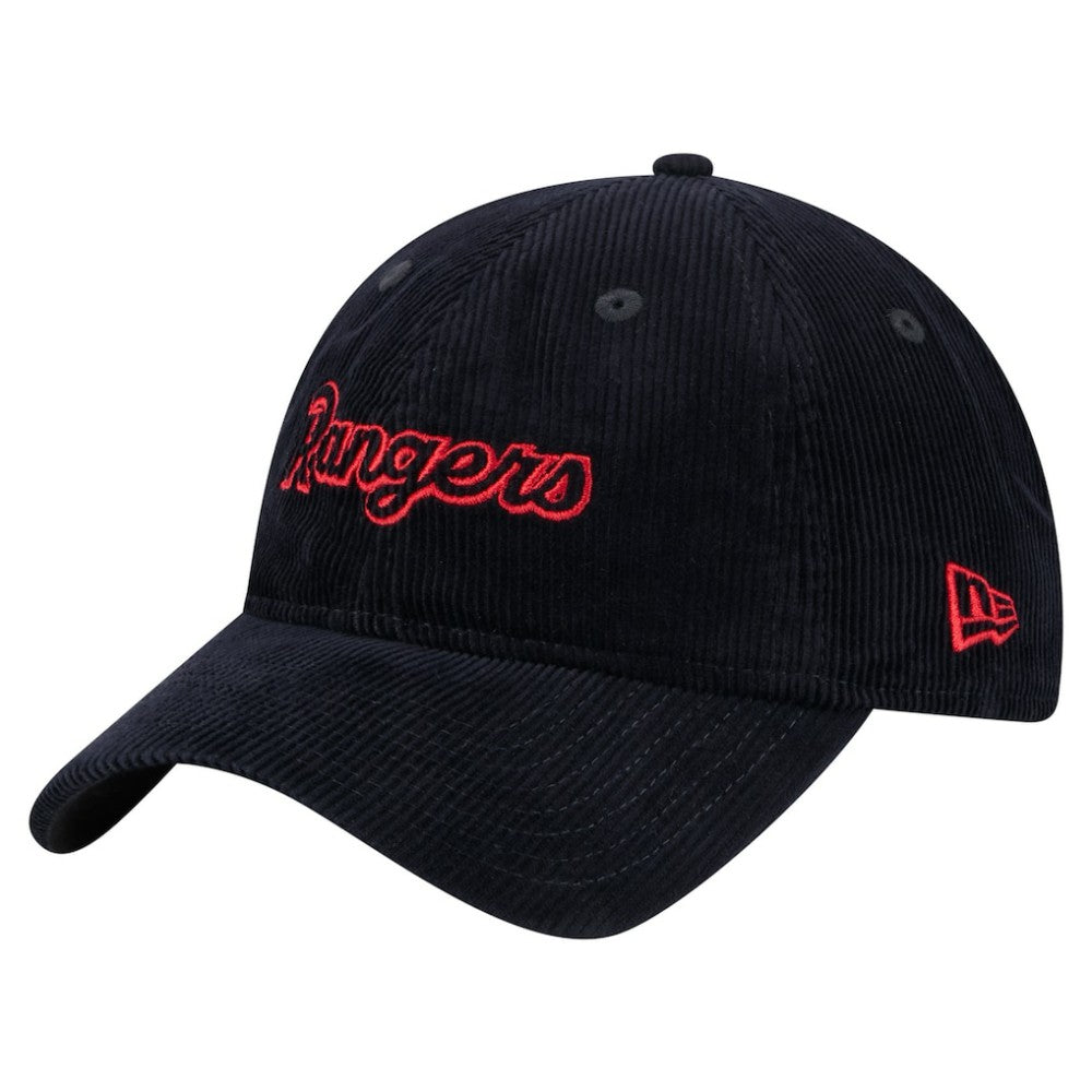 Texas Rangers Women's Corduroy 9TWENTY Adjustable Hat Dark Blue | New Era
