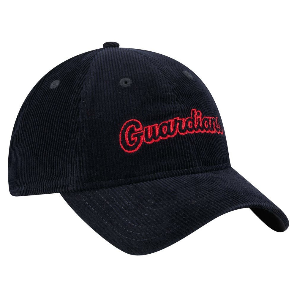 Cleveland Guardians Women's Corduroy 9TWENTY Adjustable Hat Navy | New Era