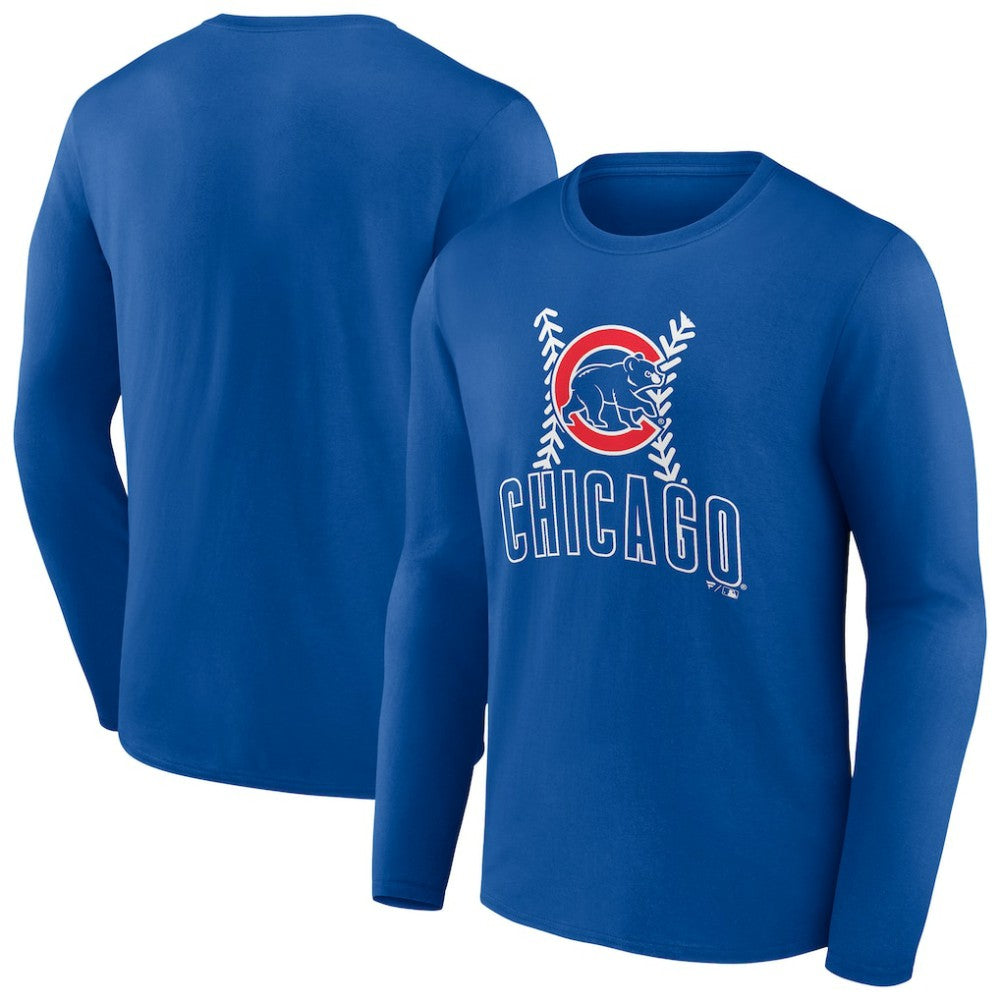 Chicago Cubs Fastball Long Sleeve T-Shirt Royal
