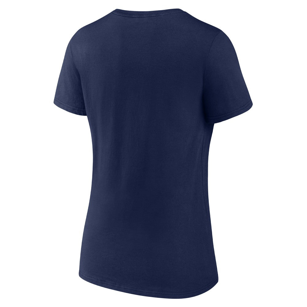 Milwaukee Brewers Women's Fastball V-Neck T-Shirt Navy