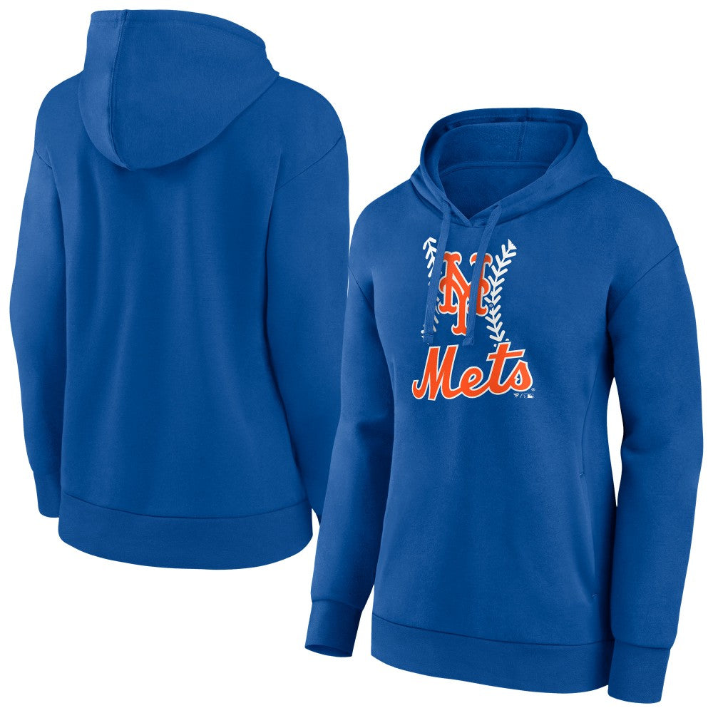 New York Mets Women's Fastball Pullover Hoodie Royal