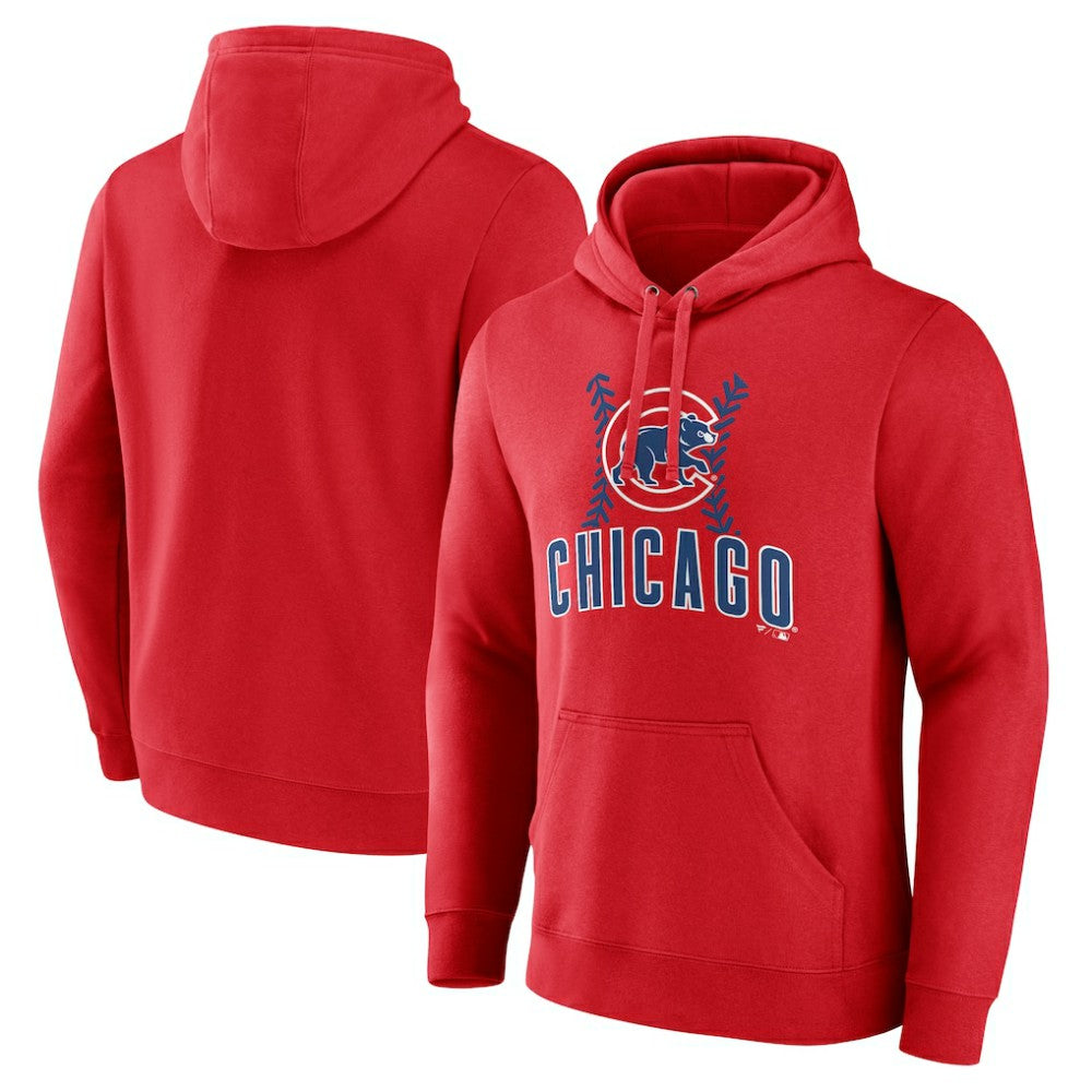 Chicago Cubs Fastball Pullover Hoodie Red