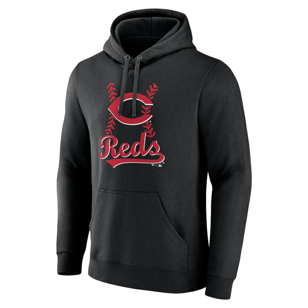 Cincinnati Reds Fastball Pullover Hoodie Black