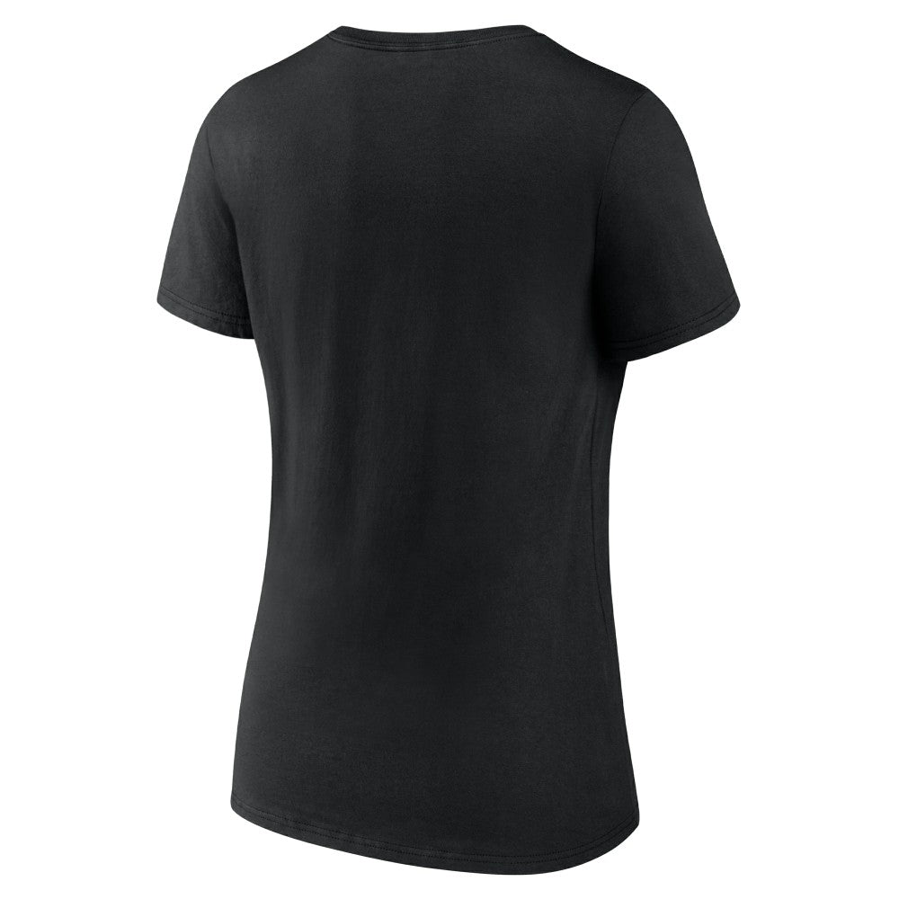 Cincinnati Reds Women's Fastball V-Neck T-Shirt Black